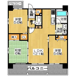 ピアッツァレント今井町【5階】の間取り