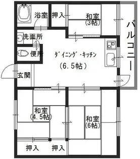 サンフラワーハイツ【4階】の間取り