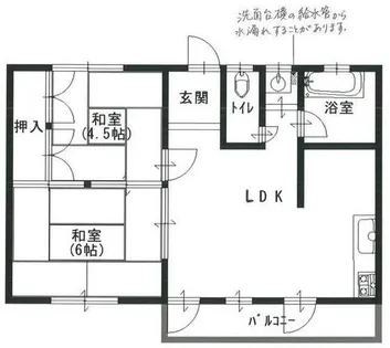 サンフラワーハイツ【4階】の間取り