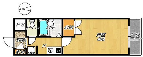 ハイツカワイ【4階】の間取り