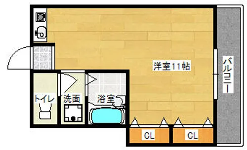 クレセール春日出【1階】の間取り