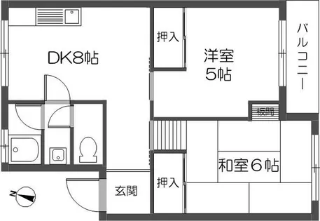 ハイツ桜ヶ丘【4階】の間取り