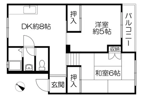 ハイツ桜ヶ丘【4階】の間取り