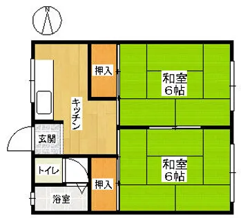 臼井アパート【1階】の間取り