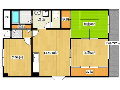 中野セカンドハイツ【2階】の間取り