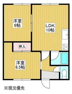 松尾ハイツ【201号室】の間取り