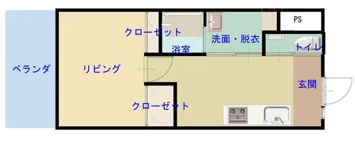 和歌山県和歌山市市小路【マンション】の間取り