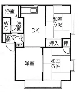 リップ若竹【202号室】の間取り