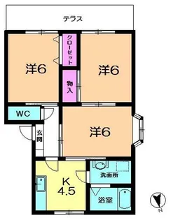 光ハイツ【104号室】の間取り