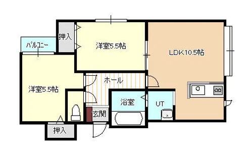 ミドリマンションⅡ【203号室】の間取り