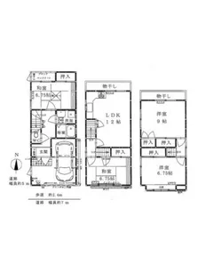 京都府京都市西京区松室吾田神町【一戸建】の間取り