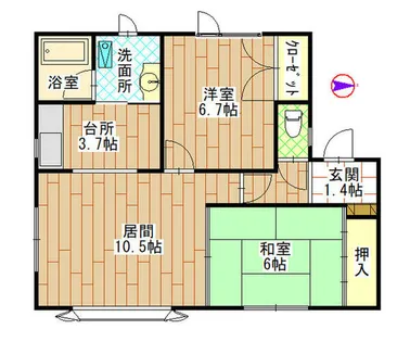 コーポルシオール【2階】の間取り