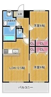 KMマンション熊手【7階】の間取り