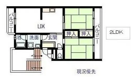 愛知県岡崎市宮地町字前畑【アパート】の間取り