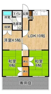スカイハイツ川瀬【2号室】の間取り