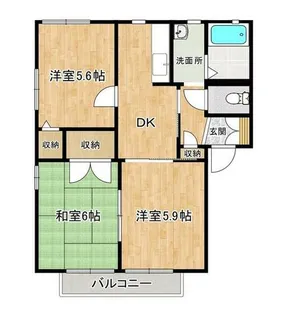 エスコート警弥郷【A-201号室】の間取り