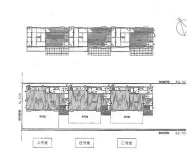 愛知県岡崎市東大友町字土下【テラスハウス】の間取り