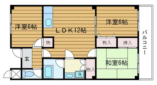 大阪府吹田市山田東1丁目【マンション】の間取り