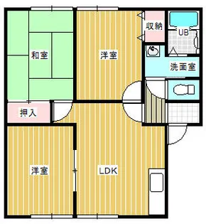 サンビレッジ葛原Ⅱ A棟【102号室】の間取り