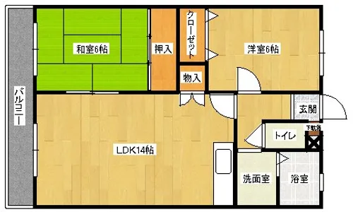 エル・スール湯川弐番館【3階】の間取り