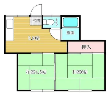 大楠荘【102号室】の間取り