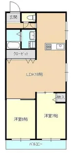 クレインストリート松本【404号室】の間取り