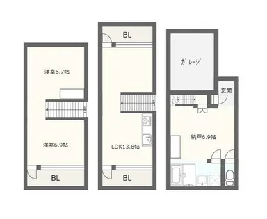 大阪府吹田市佐井寺3丁目【マンション】の間取り