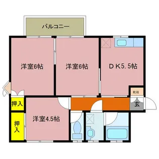 クロ-バ-ハイツ【2階】の間取り