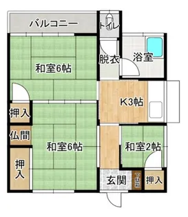 小町荘【202号室】の間取り