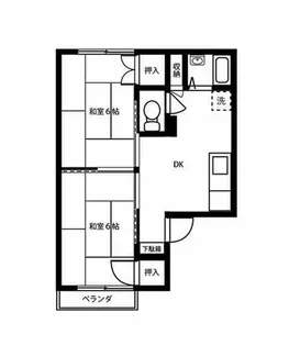 コーポ牧A棟【2階】の間取り