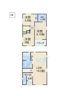 愛知県知多市つつじが丘3丁目【一戸建】の間取り