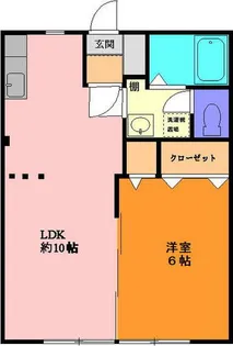 コーポシャイニング【102号室】の間取り