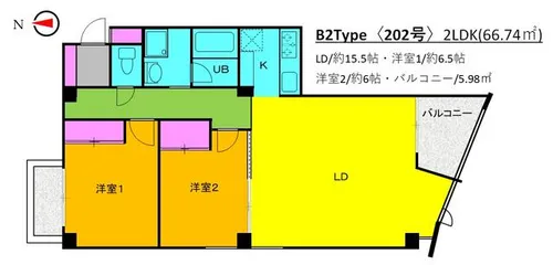 メゾン刀根山【2階】の間取り