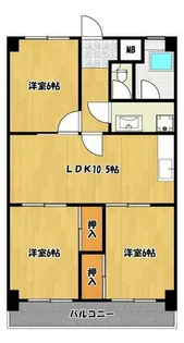 ハイツシーサイドⅠ【6階】の間取り