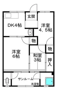 ヴェルハイツ 北棟【23号室】の間取り
