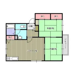 ハイツカトレアⅠ【1階】の間取り