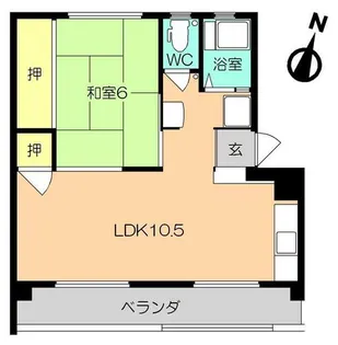 シャトレ泉台ⅡB棟【102号室】の間取り