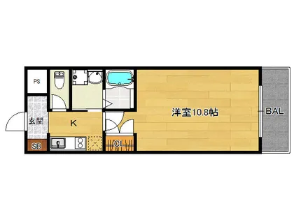 ラフェスタ天神川【2階】の間取り