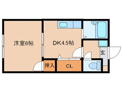 ジョンズフラット【2階】の間取り