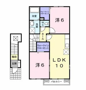サン・クローバー小竹弐番館【2階】の間取り