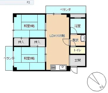 坪根ビル【2階】の間取り