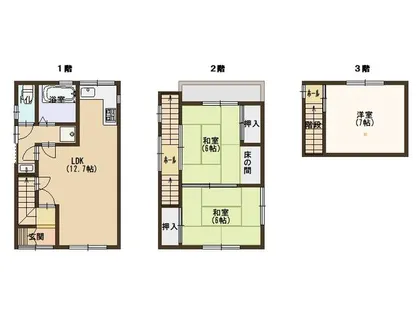 兵庫県姫路市白国1丁目【一戸建】の間取り