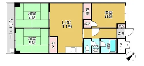 シティライフ東加古川【4階】の間取り