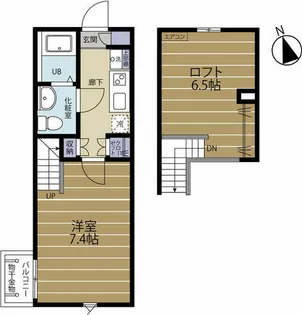 ランドスクエア下市場 202号室【202号室】の間取り