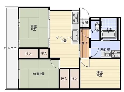 橋爪第1ビル【142号室】の間取り