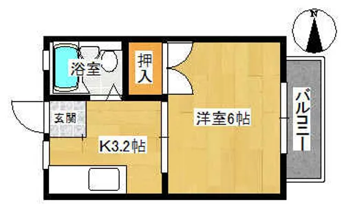 愛知県名古屋市南区道徳通2丁目【アパート】の間取り