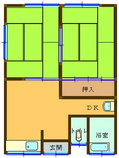 福岡県行橋市中央1丁目【アパート】の間取り