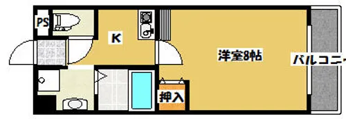 サンフレンドユー【401号室】の間取り