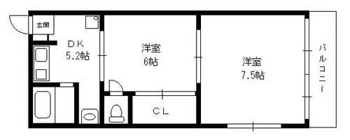 ハーヴェスト平野【2階】の間取り
