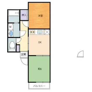 パールハイツ黒龍【3階】の間取り